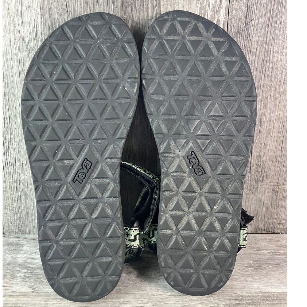 Teva Original Universal Green Black Geometric Sandals 1003987 Womens 9 Mens 7 - Picture 5 of 7